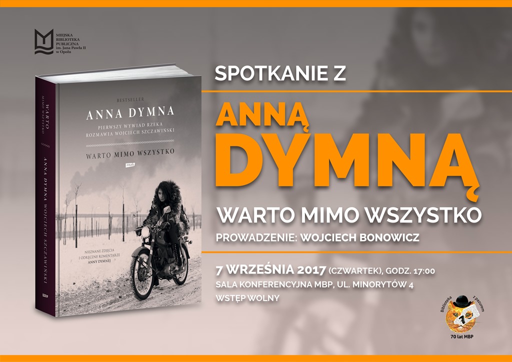 Read more about the article „Warto mimo wszystko” – spotkanie z Anną Dymną