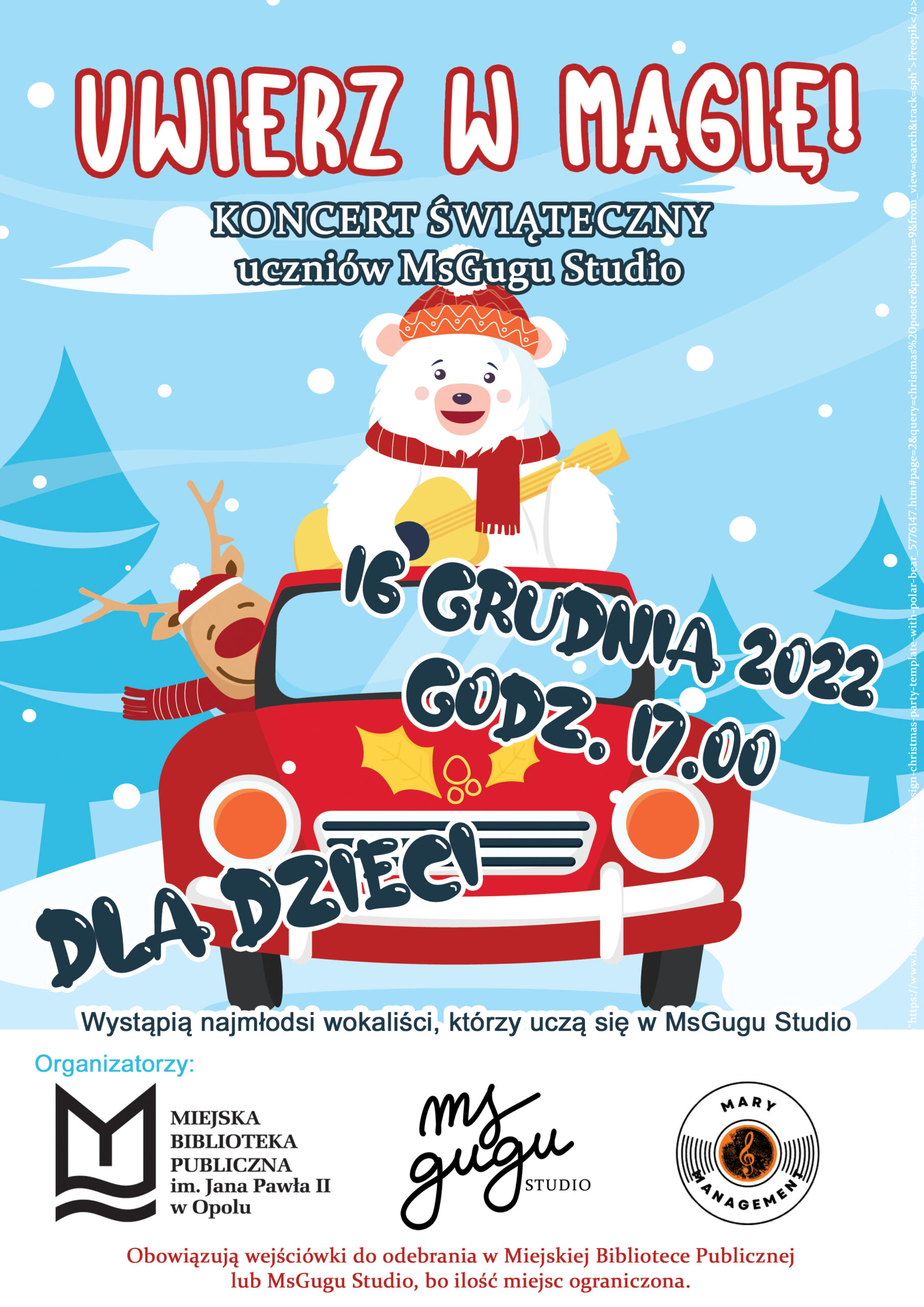 Read more about the article Uwierz w magię! Koncert świąteczny uczniów MsGugu Studio / dla dzieci