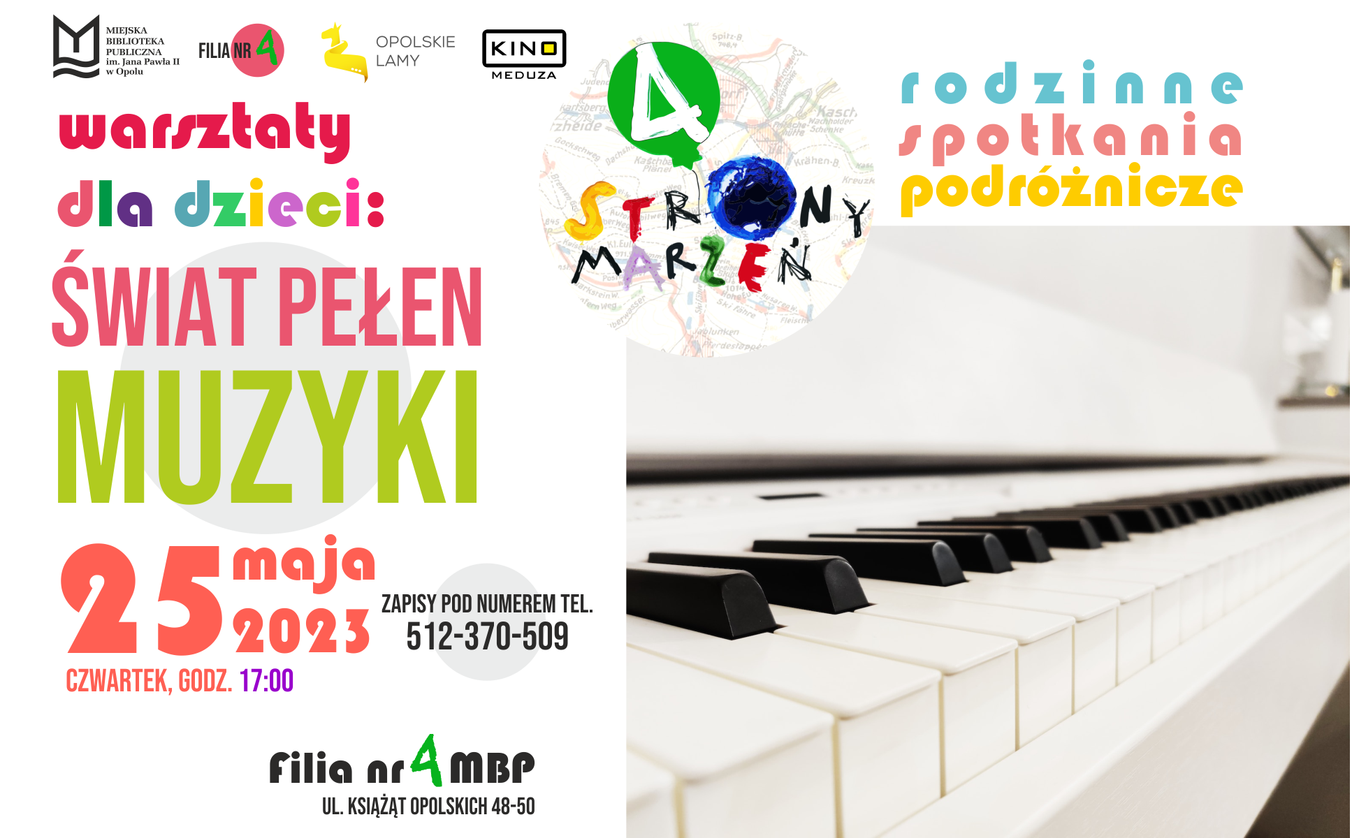 Read more about the article 4 STRONY MARZEŃ: Świat pełen muzyki – warsztaty dla dzieci