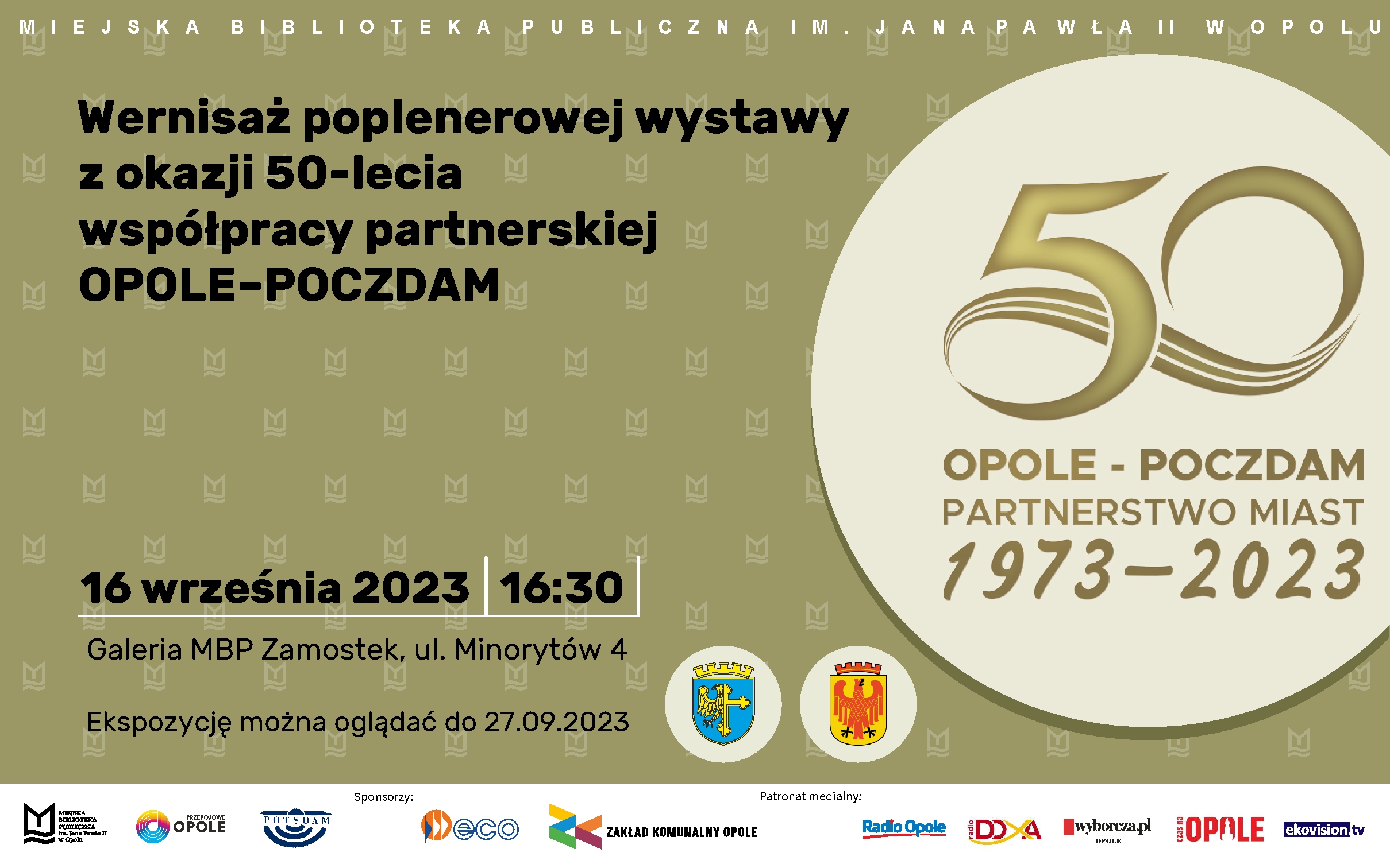 Wernisaż poplenerowej wystawy z okazji 50-lecia współpracy partnerskiej Opole–Potsdam 