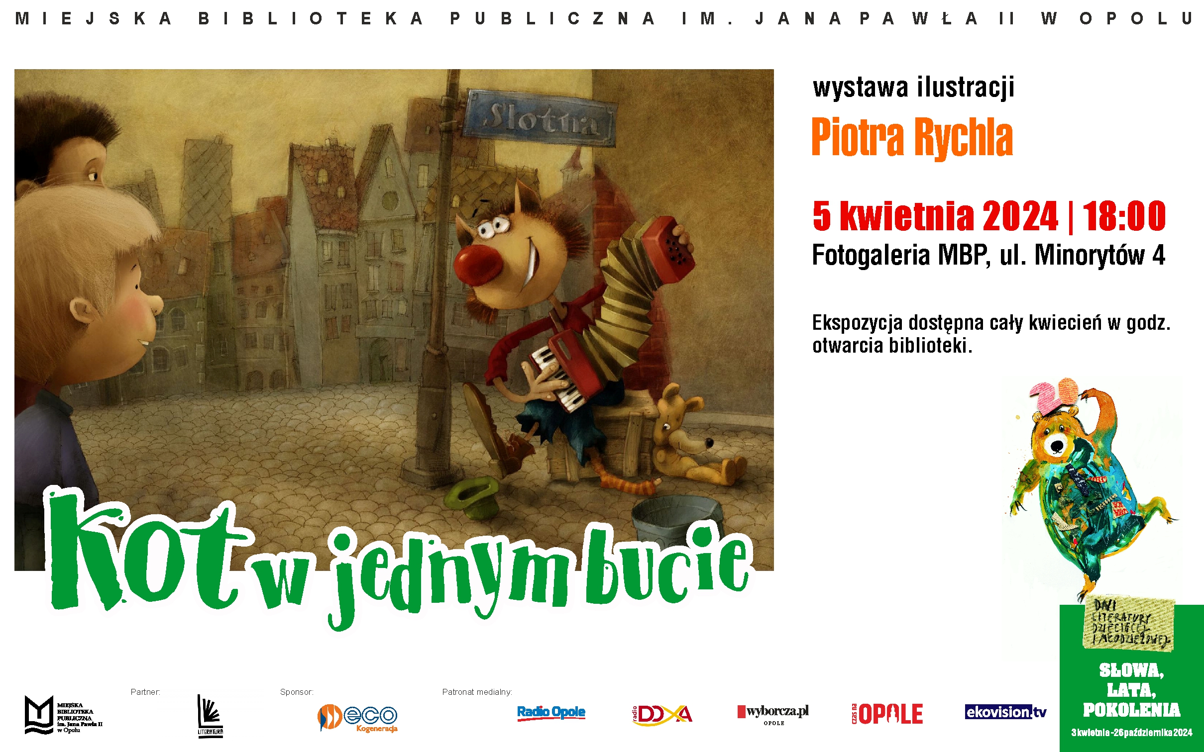 Read more about the article „Kot w jednym bucie” – wystawa ilustracji Piotra Rychla