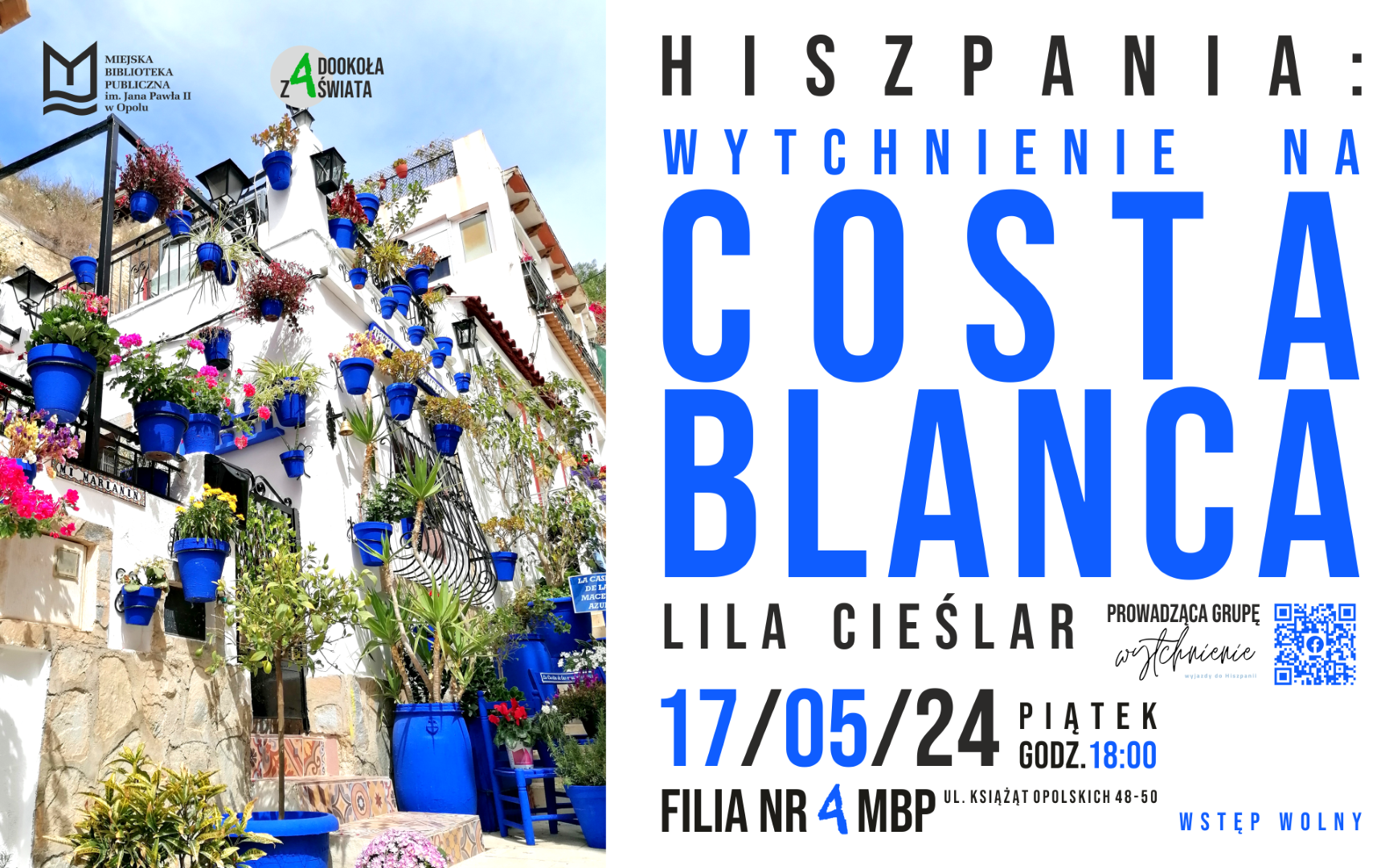 Hiszpania: wytchnienie na Costa Blanca - spotkanie podróżnicze z Lilą Cieślar