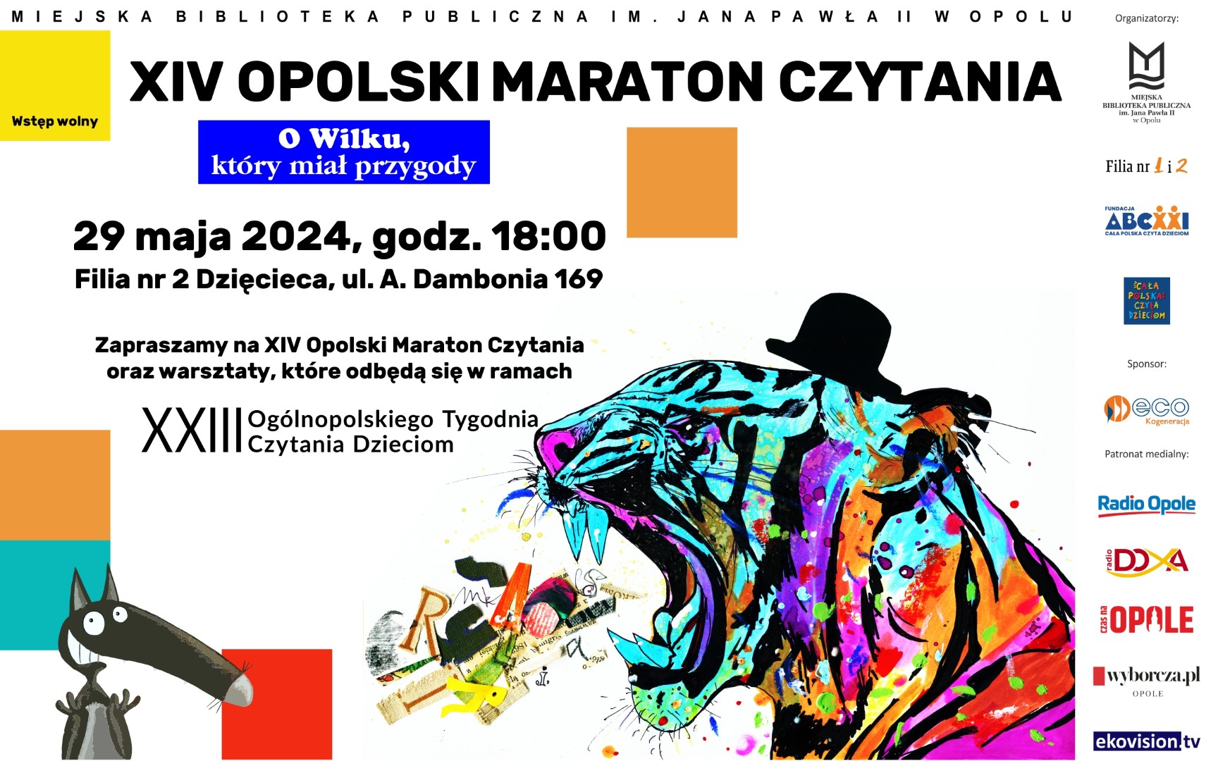 Read more about the article XIV Opolski Maraton Czytania „O Wilku, który miał przygody”